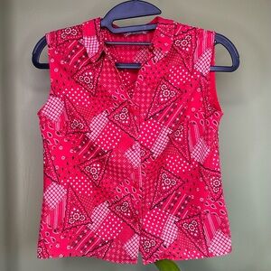 Vintage late 50’s-60’s Kerry-Teen Sears & Roebuck Button-Up Bandana Top